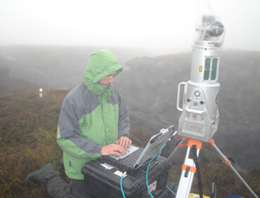 Winter fog, peat bog