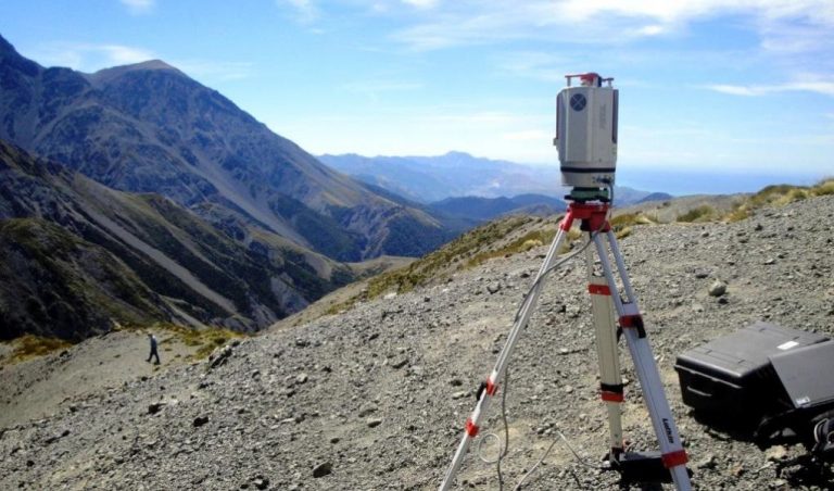 Lidar laser-scanning in the Kaikoura region of New Zealand
